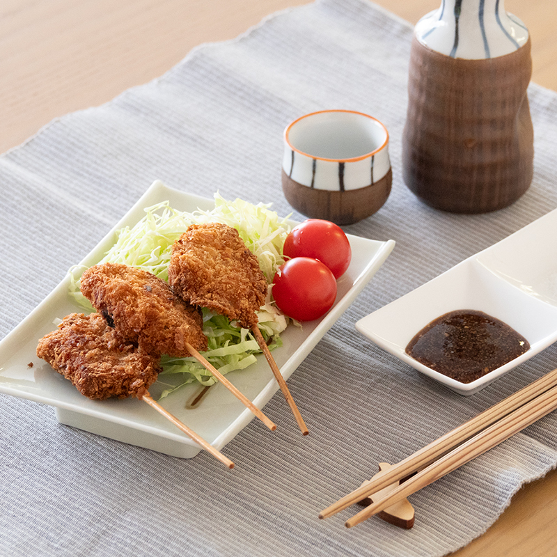 串カツお　わら焼きかつおの串カツ