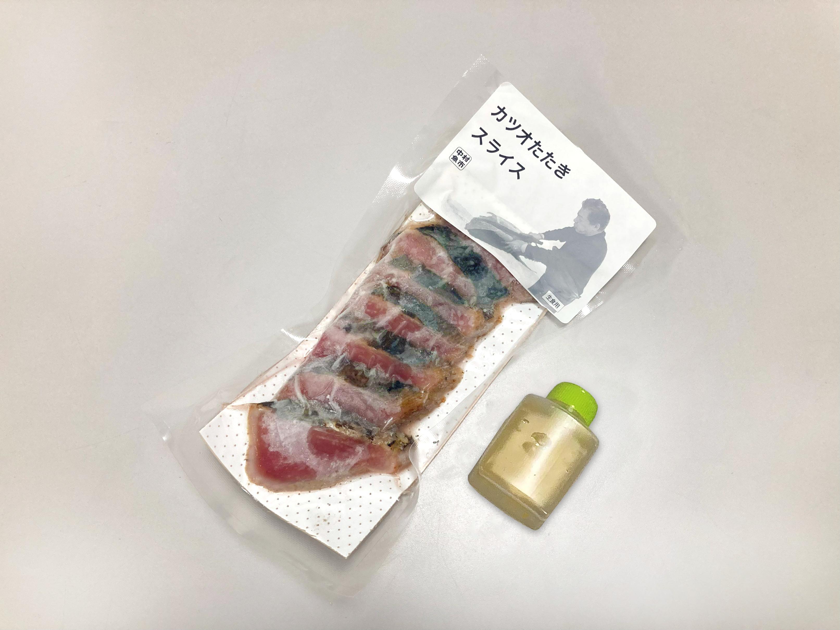 四万十近海 カツオ塩たたきスライス（自家製塩ポン酢）